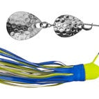 H&H Lure Company Double Colorado Spinner Lure 3/8oz Chartreuse Blue - Chartreuse White