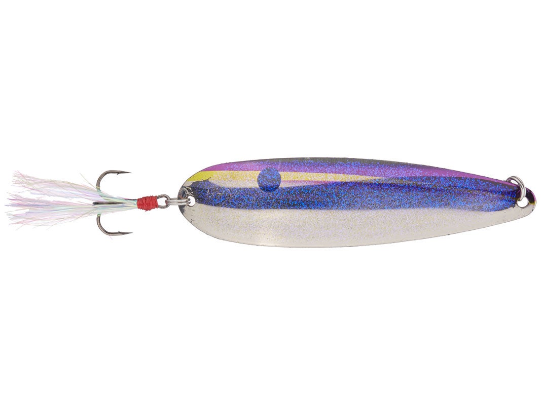 Nichols Lake Fork Flutter Spoon Purple Threadfin