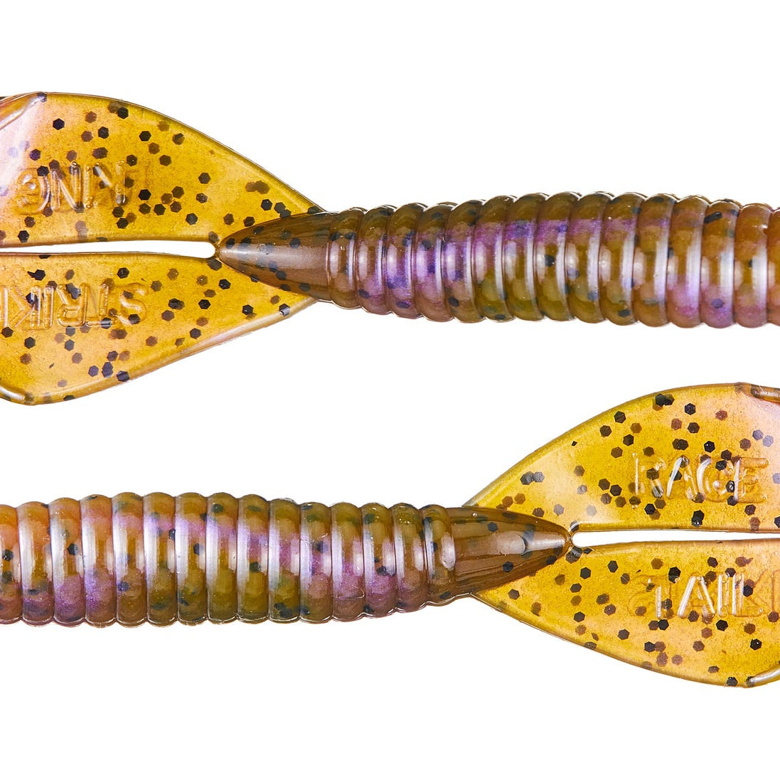 Strike King Rage Twin Tail Menace Grub Grn Pkn Prpl Swirl