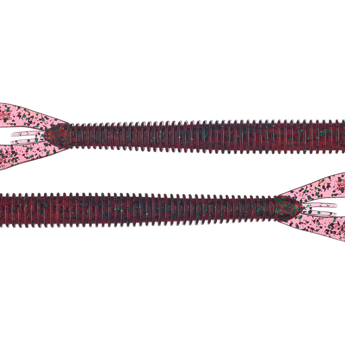 Strike King Rage Twin Tail Menace Worm 6" Red Bug