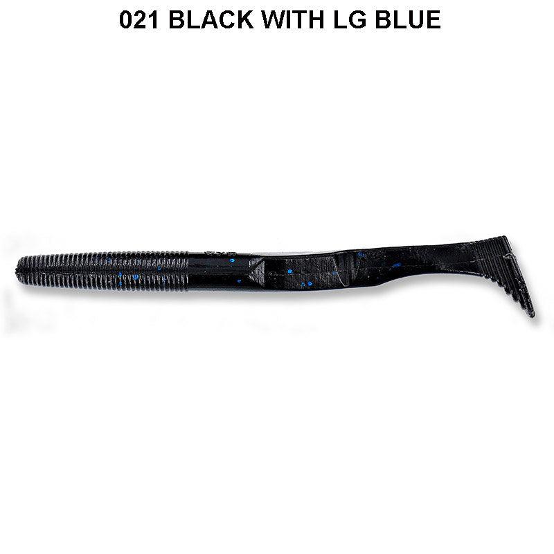 Yamamoto 5" Swimsenko 021 - Black w Blue Flake