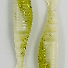 Cross Bait Wack'm Fish Tail Trailer Lime Ice
