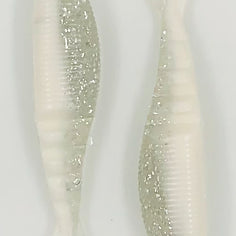 Cross Bait Wack'm Fish Tail Trailer White Ice