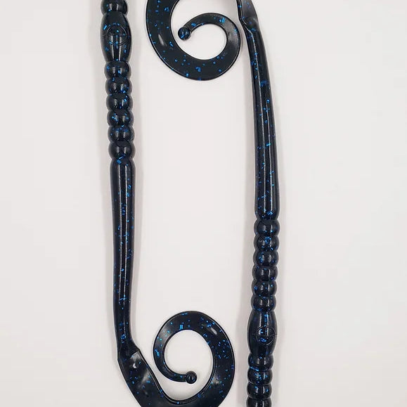 Cross Bait 10.5" Worm Black Blue Flake
