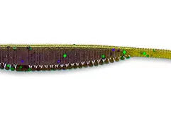 Yamamoto Shad Shape Worm 4" #297 NF/LG Green Pumpkin 301