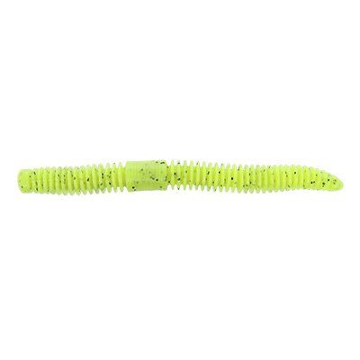 Yamamoto 5.5" Slinko Floater 7pk Chartreuse Black Flake 156