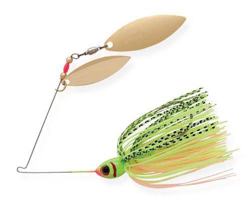 Booyah Blade Double Willow Spinnerbait Chartreuse Perch DBL Wil Gld 3 8oz