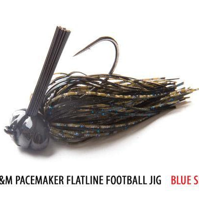 V&M Pacemaker Flatline Football Jig Blue Shadow