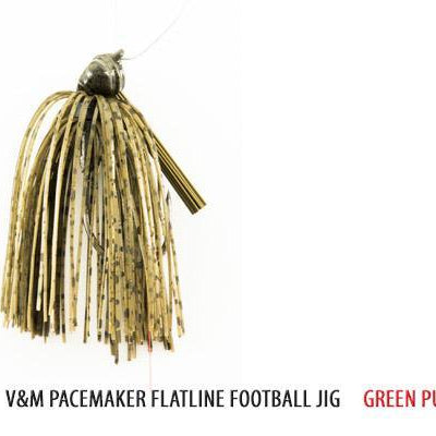 V&M Pacemaker Flatline Football Jig Green Pumpkin
