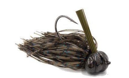 V&M Pacemaker Flatline Football Jig Green Pumpkin Blue