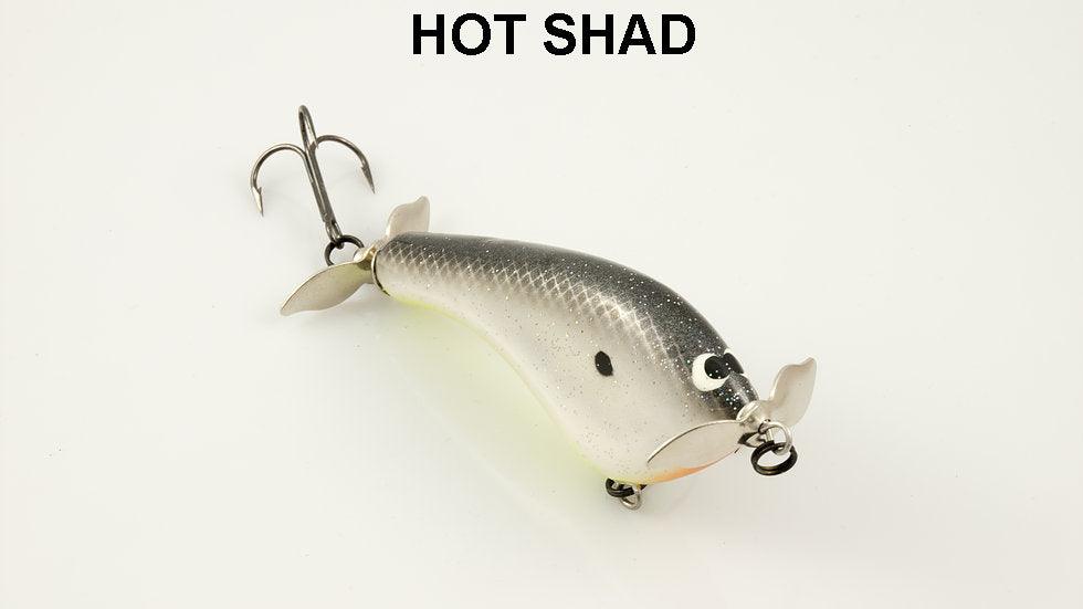 Black Label Balsa Tease Propbait hot shad