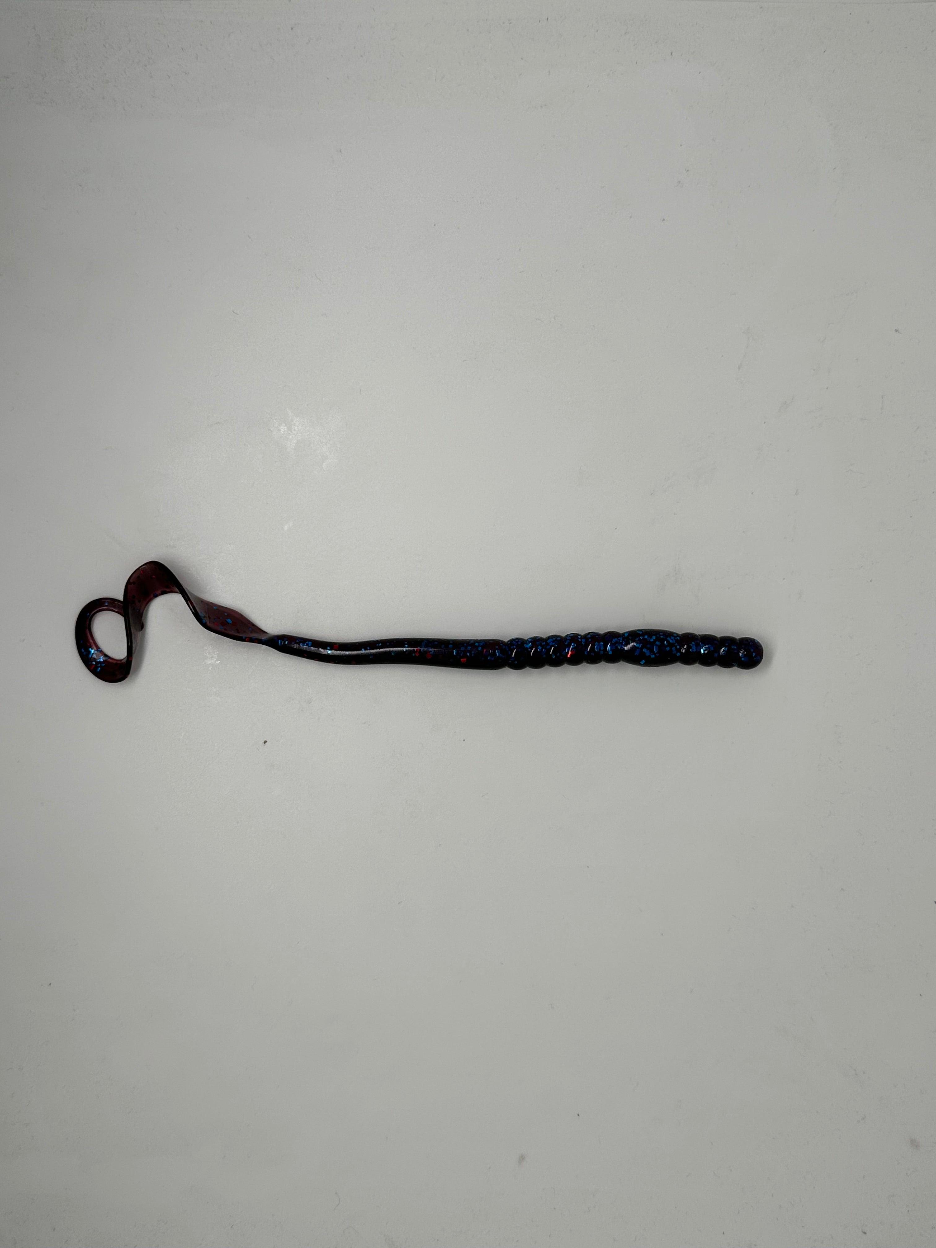 Cross Bait 10.5" Worm Plum Mean