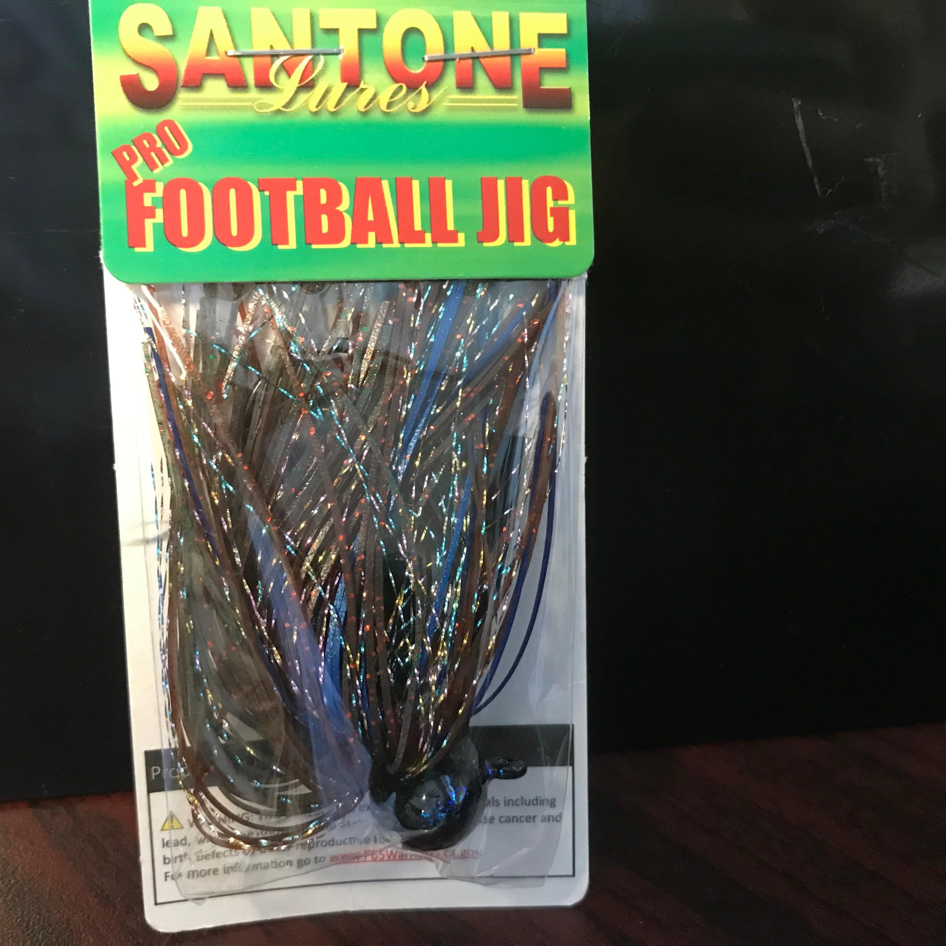 Santone Pro Series Football Jig Smokin Brown Rainbow 3 4oz