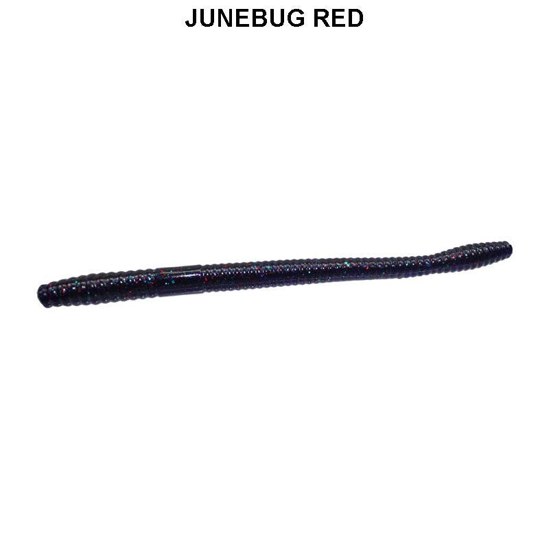 Zoom Magnum Trick Worm 8pk Junebug Red 177 **
