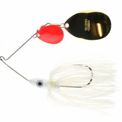 Nichols Lures Pulsator Hoosier Series Spinnerbait 3 8oz Snow Indiana Colorado Red Gold