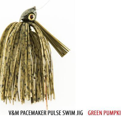 V&M Pacemaker Pulse Swim Jig Green Pumpkin Purple Haze 1 4oz
