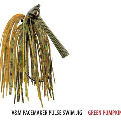 V&M Pacemaker Pulse Swim Jig Green Pumpkin Craw