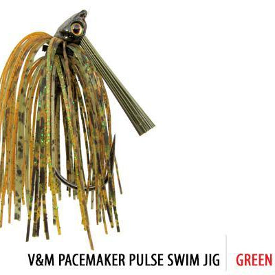 V&M Pacemaker Pulse Swim Jig Green Craw