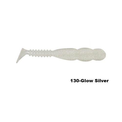 Reins 3.25″ Fat Rockvibe Shad Super Glow Silver Flake