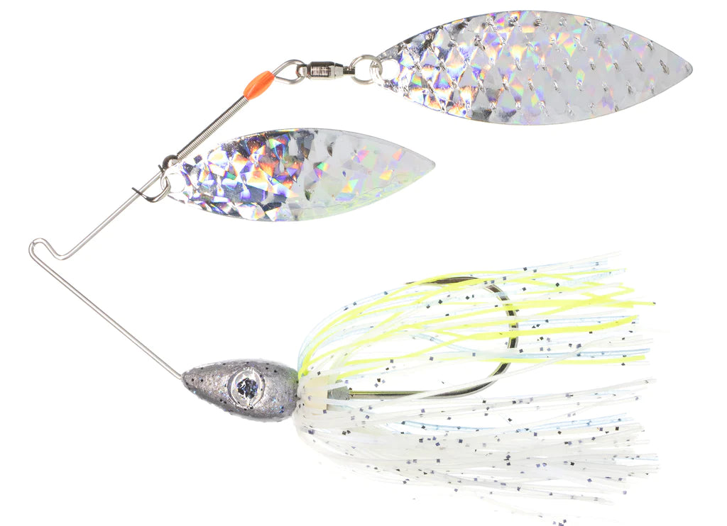 Pulsator Shattered Glass Spinnerbait Citrus Shad Silver Glass 1 2oz