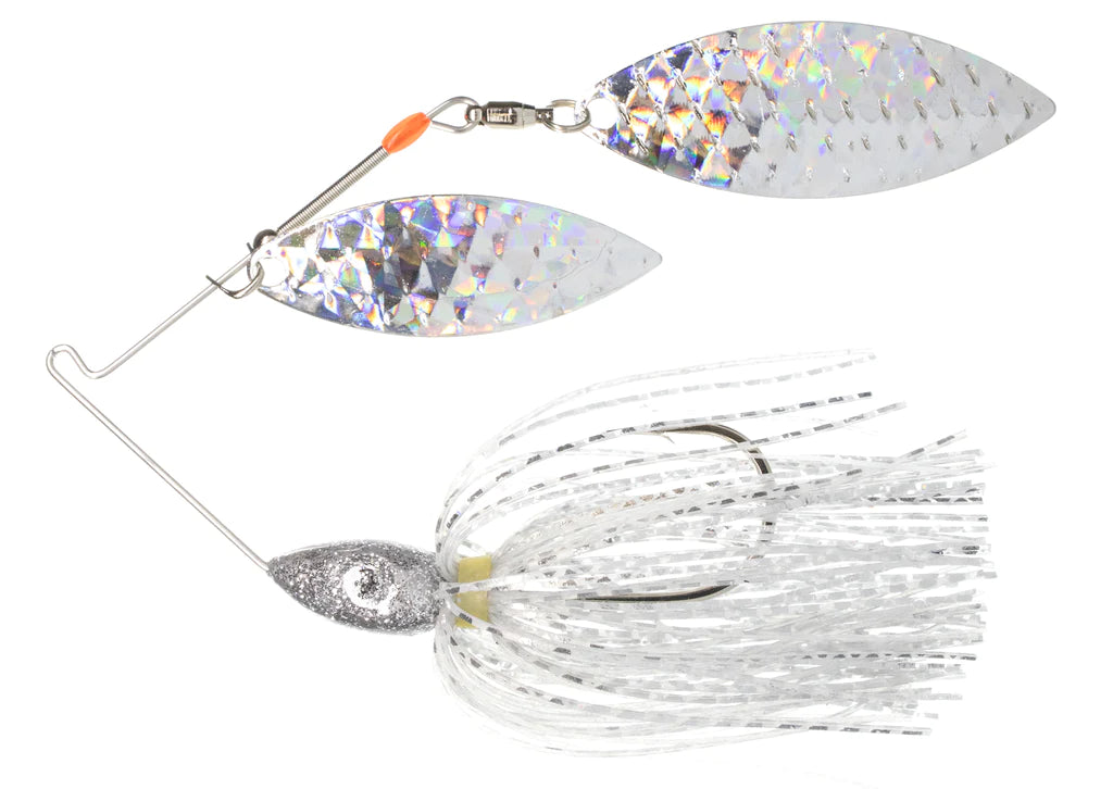 Pulsator Shattered Glass Spinnerbait 1 2oz Silver Flash Silver Glass