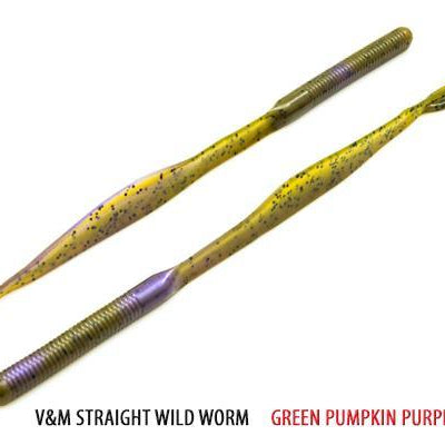 V&M Straight Wild Worm Green Pumpkin Purple Haze