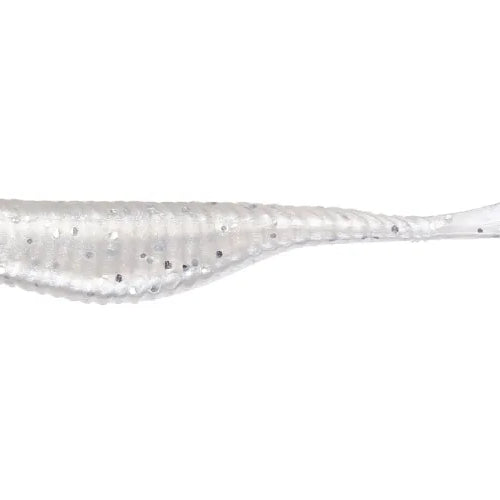 Damiki Armor Shad Paddle Tail Swimbaits 3" White Silver Flake
