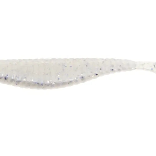 Damiki Armor Shad Paddle Tail Swimbait 4" White Silver Flake