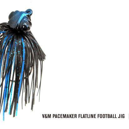 V&M Pacemaker Flatline Football Jig Black Blue