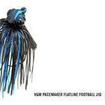V&M Pacemaker Flatline Football Jig Black Blue 5 8oz