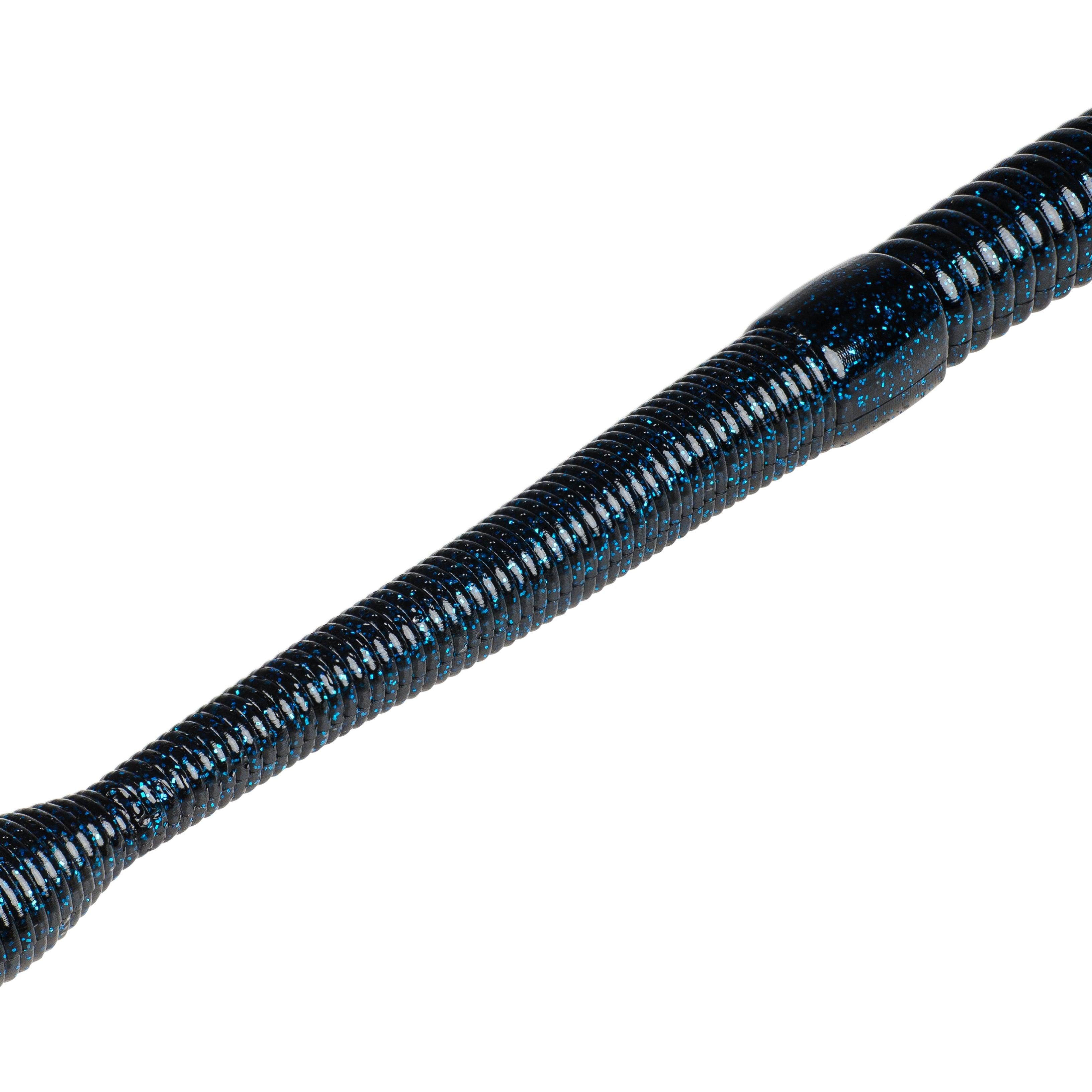 Strike King Bullworm 8" Black Blue Flake