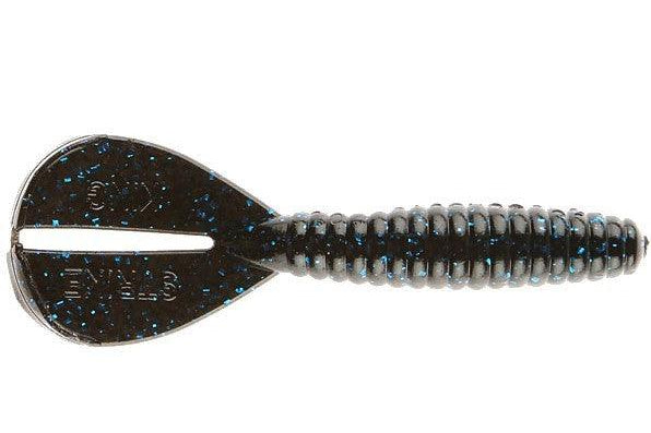 Strike King Rage Twin Tail Menace Grub Black Blue Flake