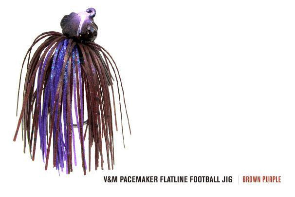 V&M Pacemaker Flatline Football Jig Brown Purple