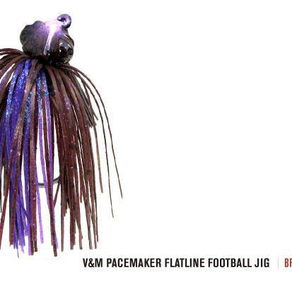 V&M Pacemaker Flatline Football Jig Brown Purple