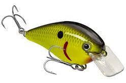 Strike King KVD 1.5 Hard Knock Squarebill Crankbait Black Back Chartreuse