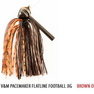V&M Pacemaker Flatline Football Jig Brown Orange