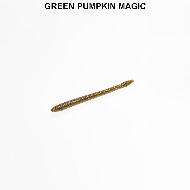 Zoom Finesse Worm 20pk Green Pumpkin Magic 284 **