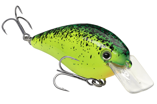 Strike King KVD 1.5 Hard Knock Squarebill Crankbait Chartreuse Blue Black Splatterback
