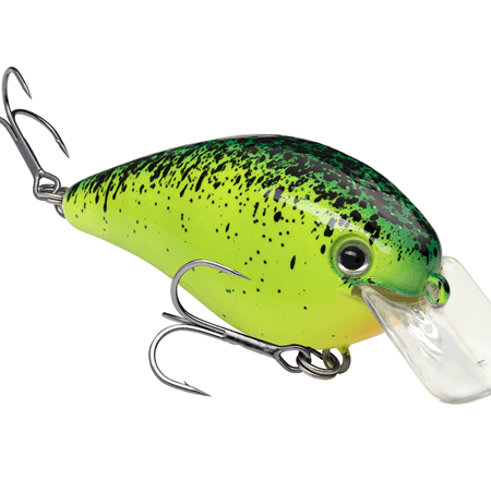 Strike King KVD 1.5 Hard Knock Squarebill Crankbait Chartreuse Blue Black Splatterback