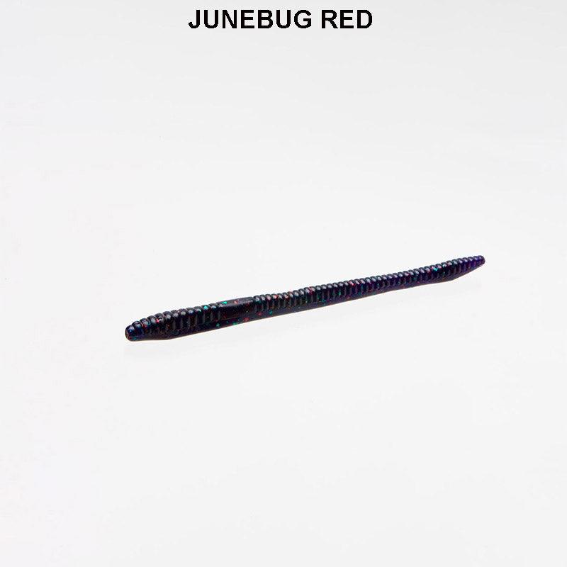 Zoom Finesse Worm 20pk Junebug Red 177 **