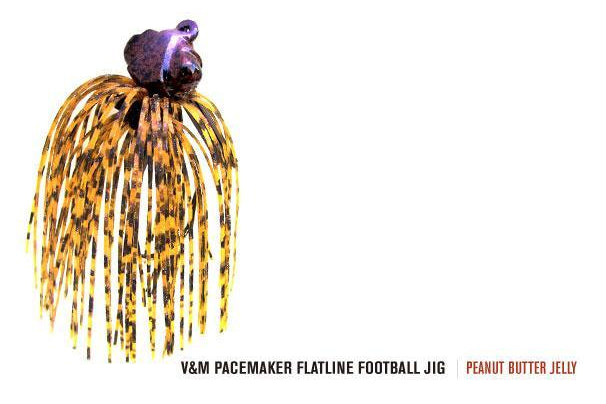 V&M Pacemaker Flatline Football Jig Peanut Butter Jelly