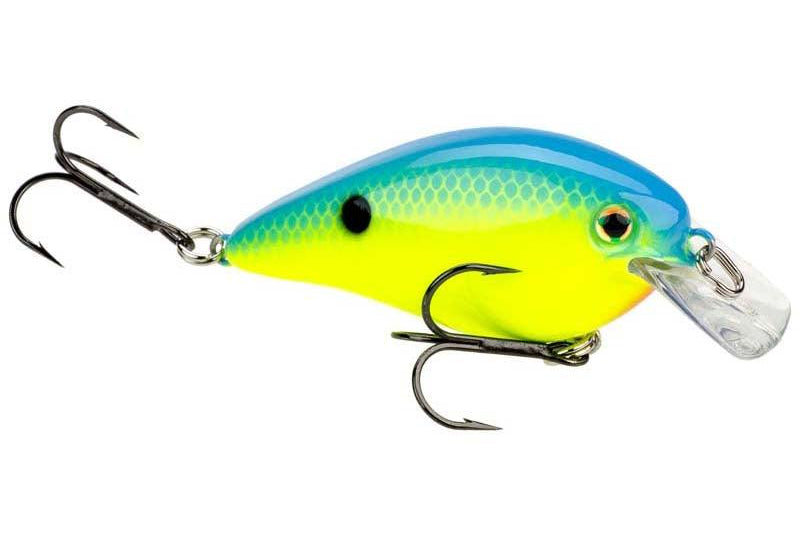 Strike King KVD 1.5 Squarebill Silent Crankbait Powder Blue Back Chartreuse