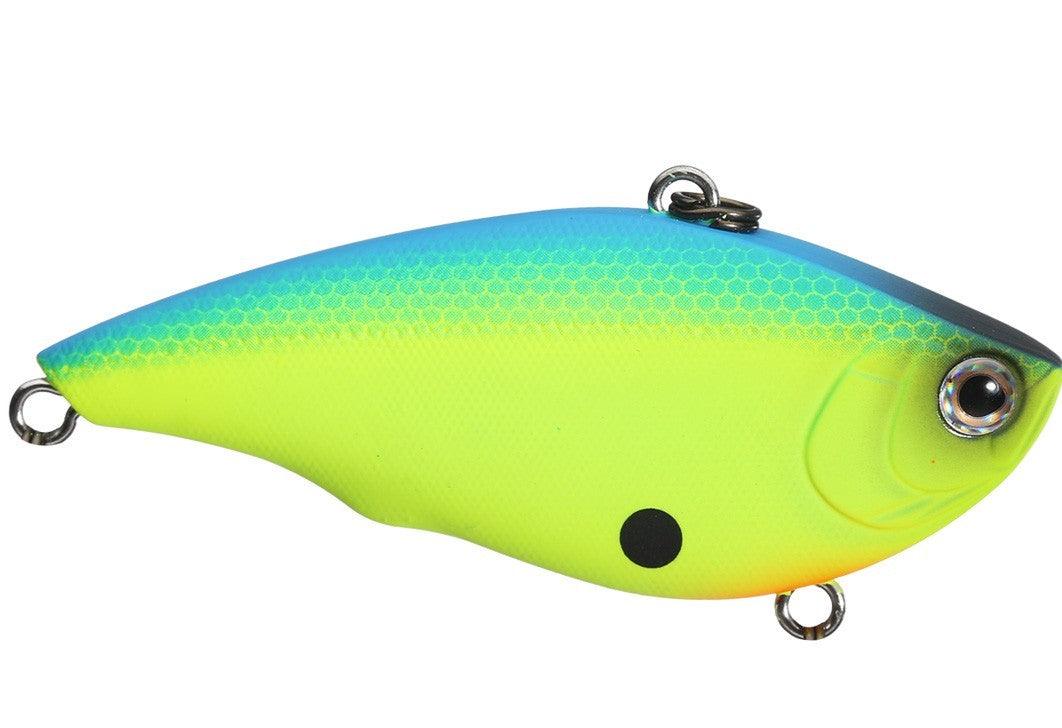 Yo-Zuri Rattl'n Vibe Lipless Crankbait Matte Black Chartreuse 2.25" (3 8oz)