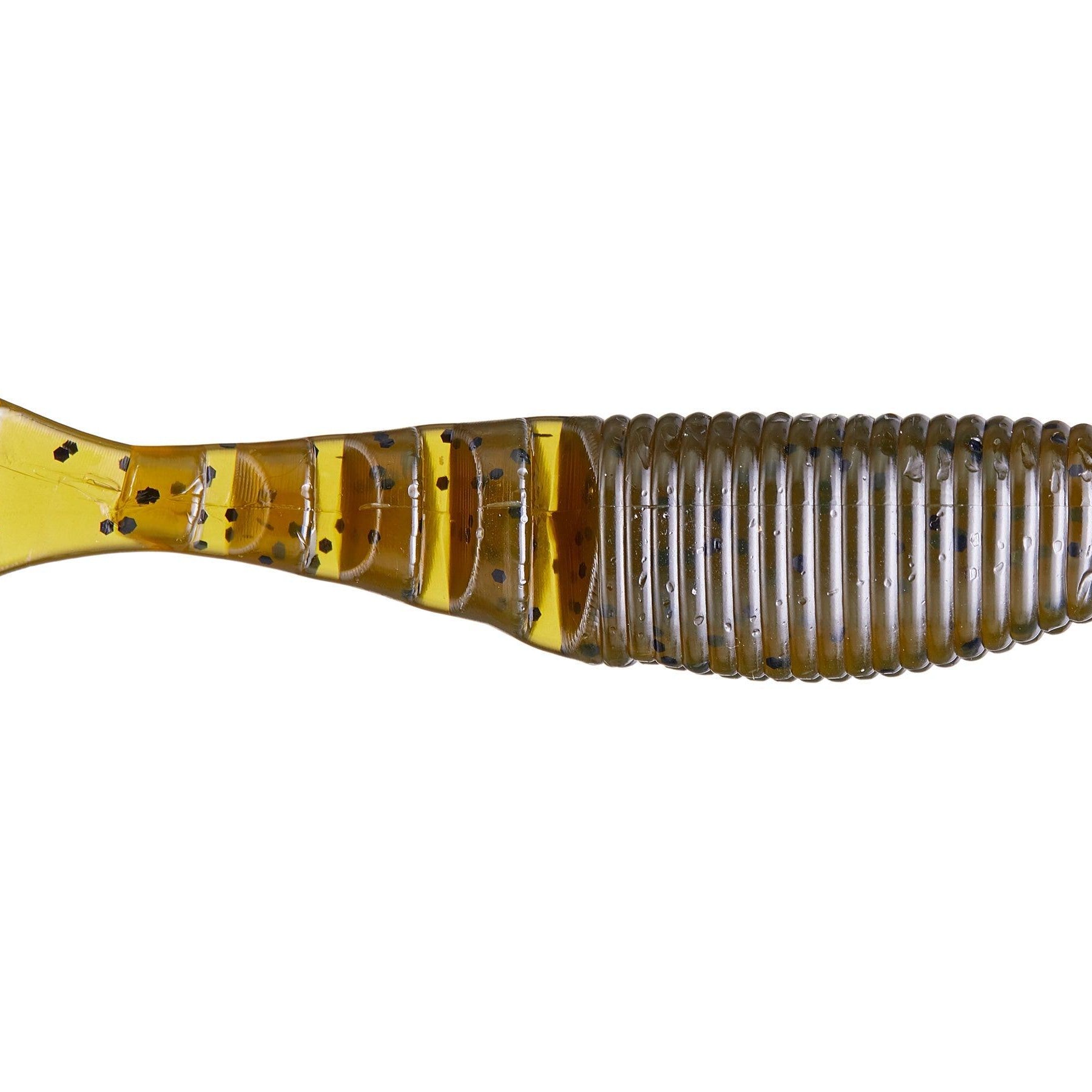 Yamamoto Paddle Tail Zako 4" Green Pumpkin Black Flk 297