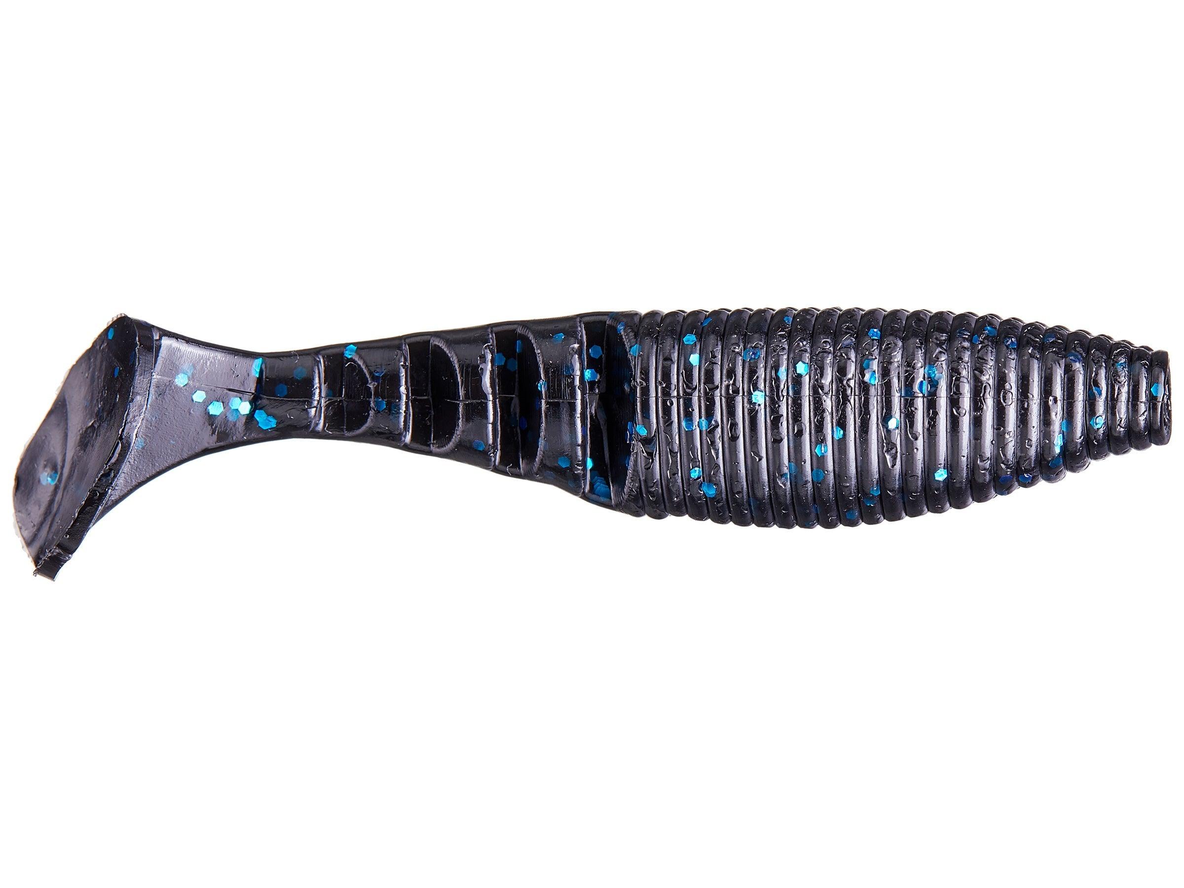 Yamamoto Paddle Tail Zako 4" Black W LG Blue Flk 021