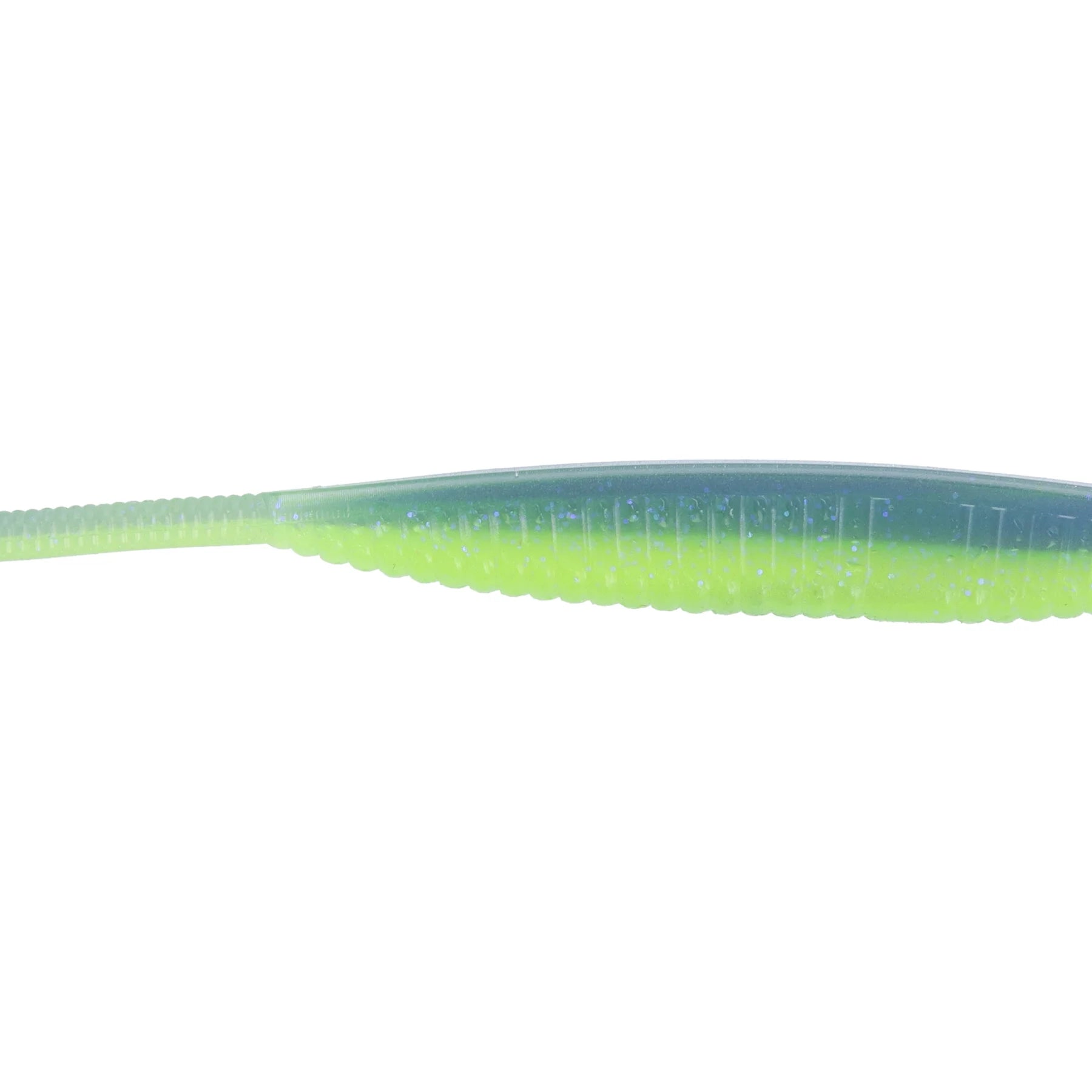 Yamamoto Shad Shape Worm Chartreuse Electric Blue 9007