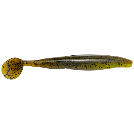 Strike King Swimm'n Caffeine Shad Green Pumpkin Chart. 4"