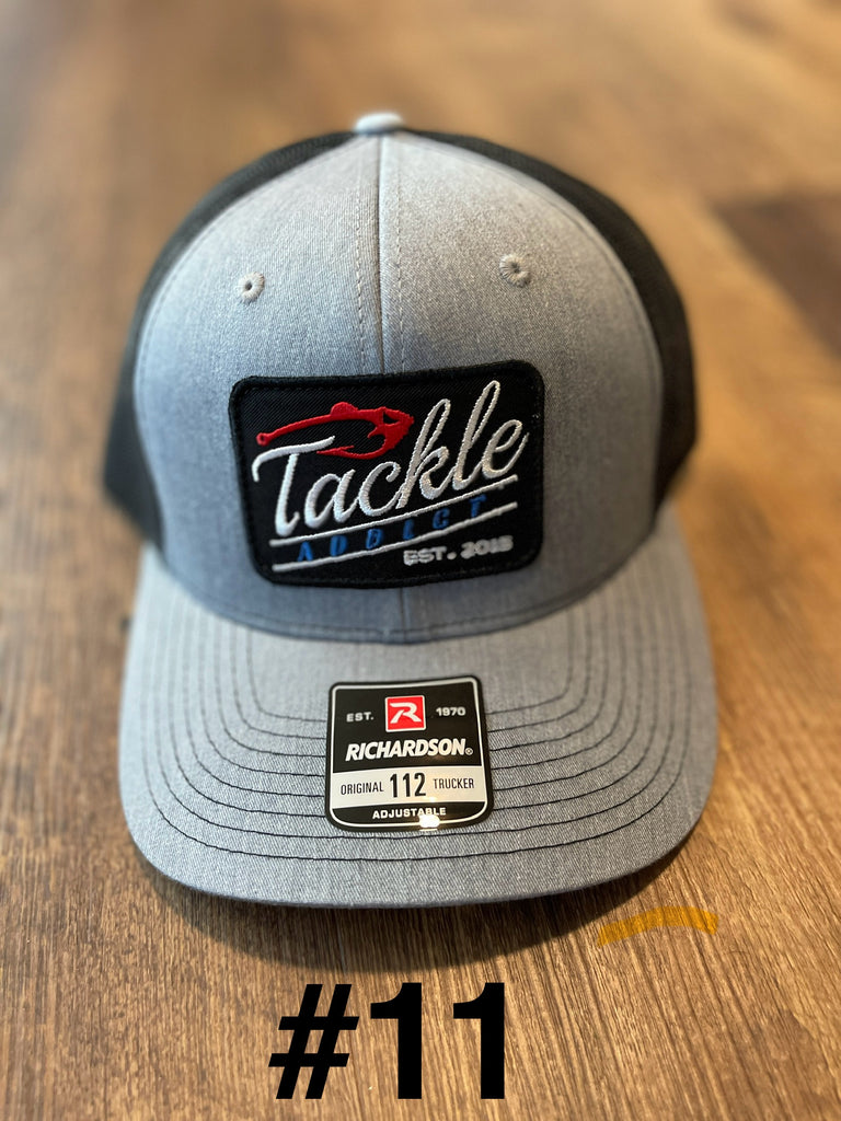 Tackle Addict Richardson 112 Patch Hats #11 - Gray Blk w Script Logo