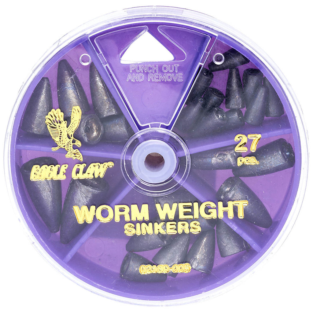Eagle Claw Sinker Assortment Worm Weight 27 Piece Assortment