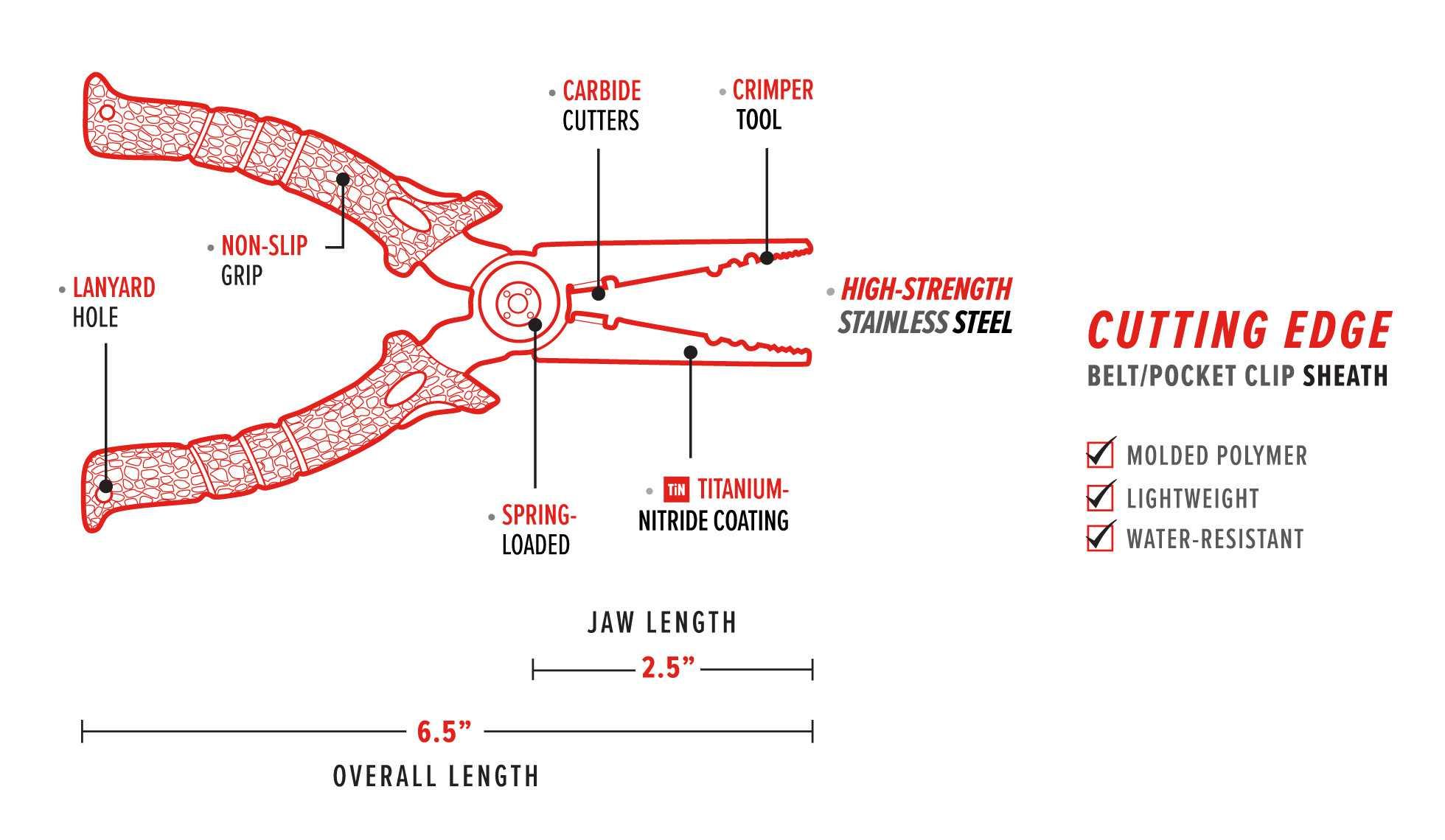 Bubba 6.5" Stainless Steel Pliers